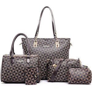 〽️Women's 3b-brown 2E Youth Designer Purses Handbags Satchel Shoulder Tote Bag